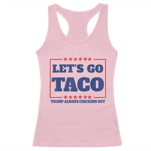 Funny Let's Go Taco Racerback Tank Top Tacos for President Humor TS02 Light Pink Print Your Wear