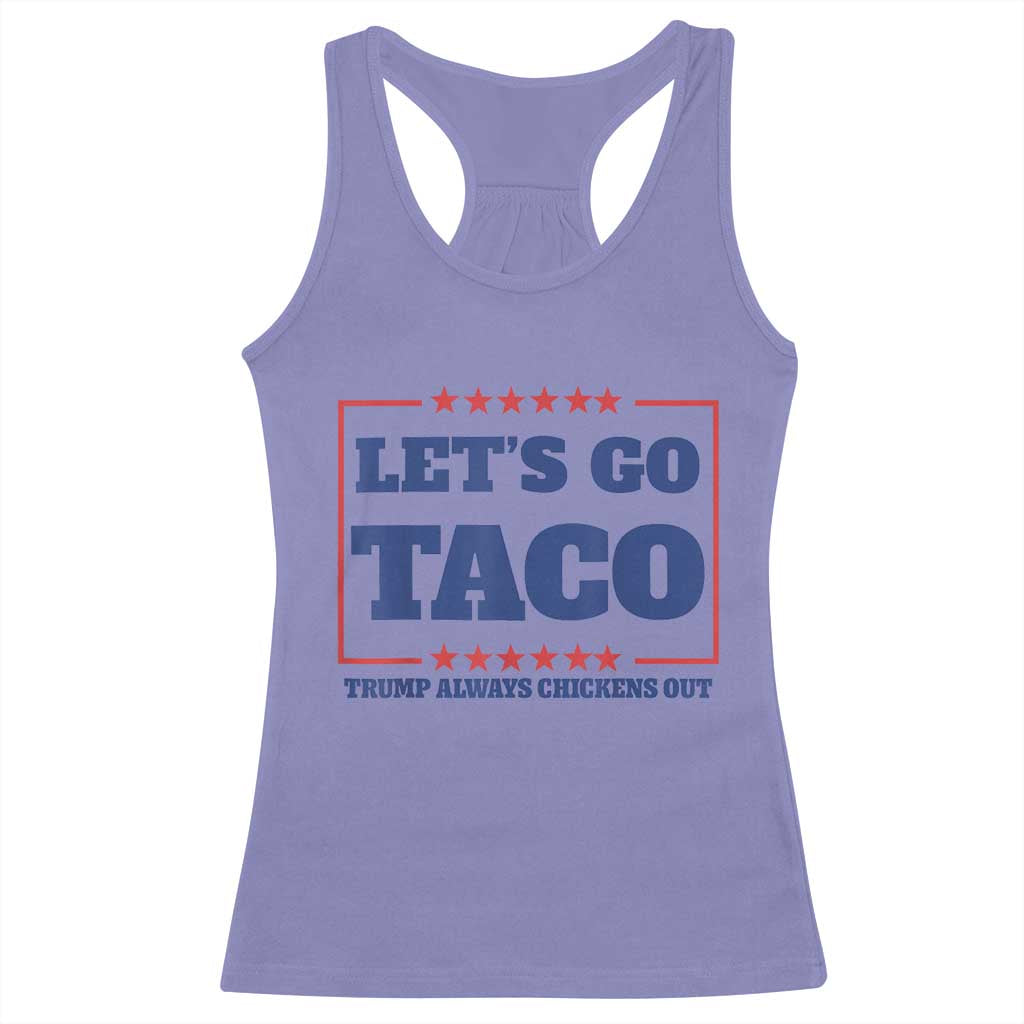 Funny Let's Go Taco Racerback Tank Top Tacos for President Humor TS02 Violet Print Your Wear