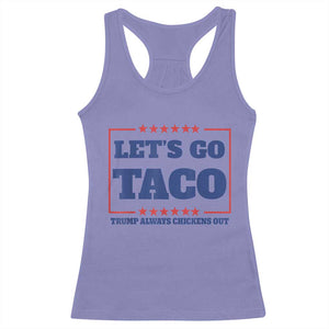 Funny Let's Go Taco Racerback Tank Top Tacos for President Humor TS02 Violet Print Your Wear