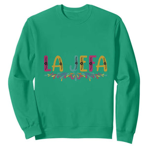 Funny Mexican Spanish La Jefa Boss Sweatshirt Mexican Flowers TS11 Irish Green Print Your Wear