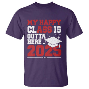 Funny My Happy Class Is Outta Here 2025 T Shirt Senior Graduation TS11 Purple Print Your Wear