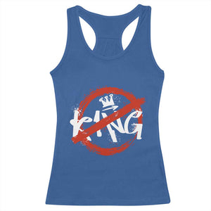 Funny No King Graffiti Style Crown Racerback Tank Top TS11 Royal Blue Print Your Wear