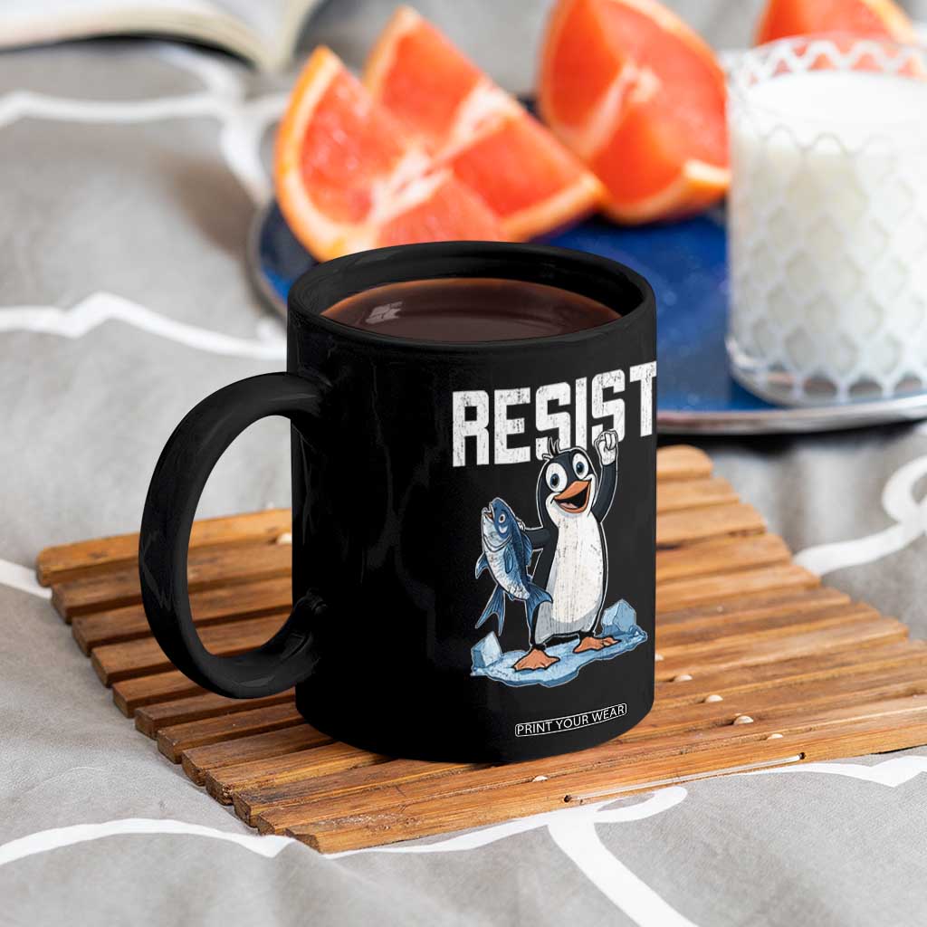 Funny Penguin Resist Coffee Mug Against Tariffs Protest TS02 Print Your Wear
