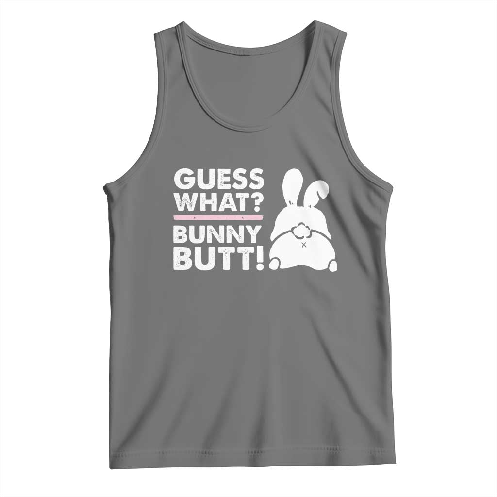 Funny Rabbit Guess What Bunny Butt Tank Top TS11 Black Heather Print Your Wear