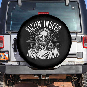 Funny Religious Christian Jesus Meme Spare Tire Cover Rizzin Indeed TS11 No hole Black Print Your Wear