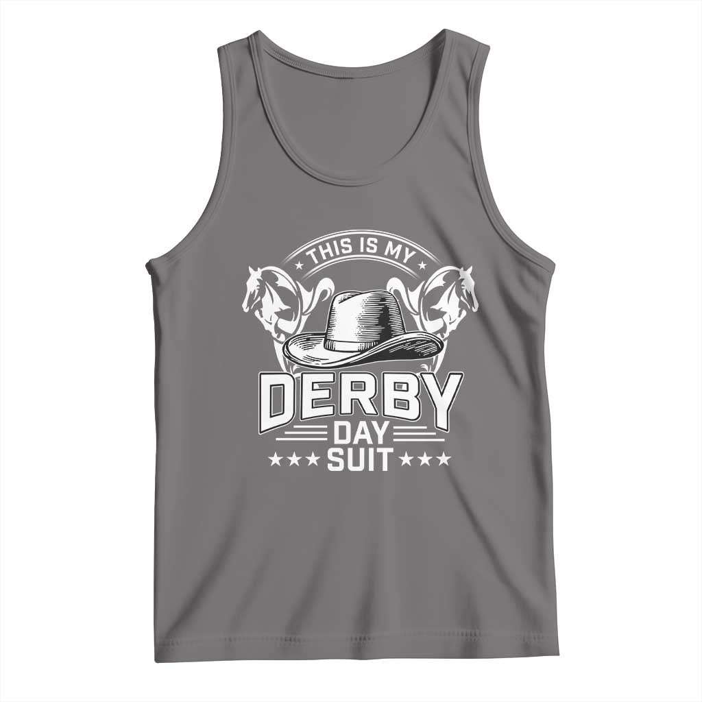 Funny This Is My Derby Day Suit Tank Top Horse Racing TS11 Deep Heather Print Your Wear