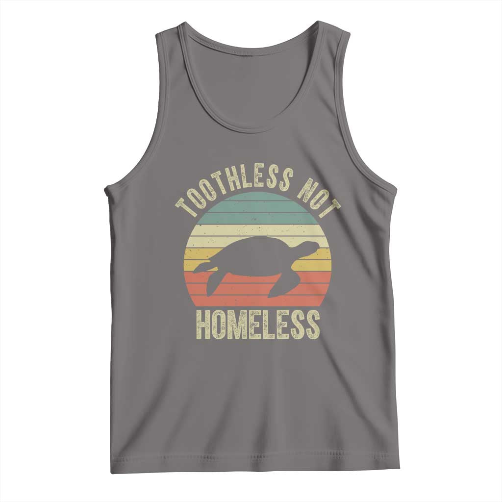 Funny Toothless Not Homeless Tank Top Vintage Turtle TS11 Deep Heather Print Your Wear