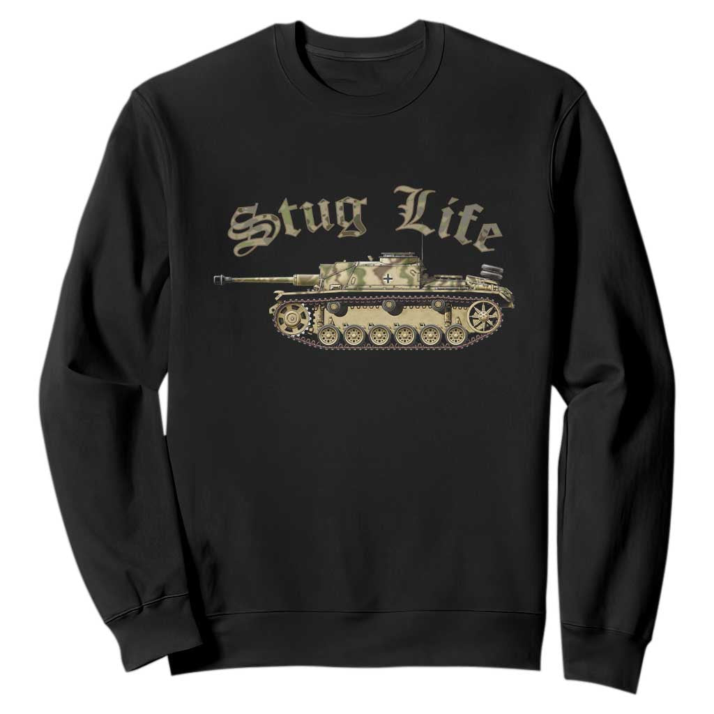 Funny WW2 Tank History Stug Life Sweatshirt TS11 Black Print Your Wear