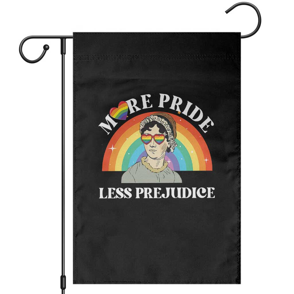 Gay Pride Garden Flag More Pride Less Prejudice LGBT Pride Month TS02 Black Print Your Wear