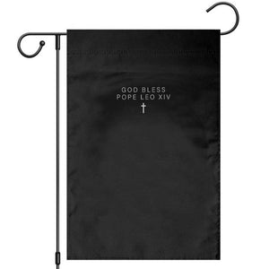 God Bless Pope Leo XIV Garden Flag Cross Subtle Minimal Religious Faith TS10 Black Print Your Wear