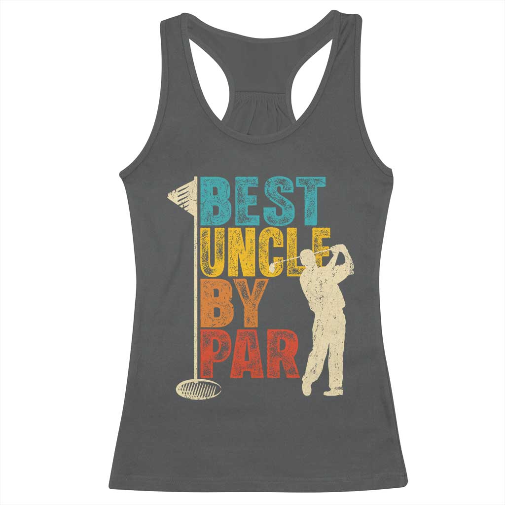 Golf Gifts for Uncle Racerback Tank Top Golf Fathers Day Golfer Uncle Gift TS10 Dark Heather Print Your Wear