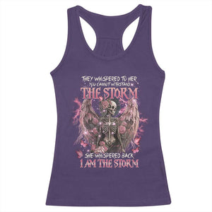 Gothic Skeleton Fairy Racerback Tank Top She Whispered Back I Am The Storm Dark Angel TS02 Purple Print Your Wear