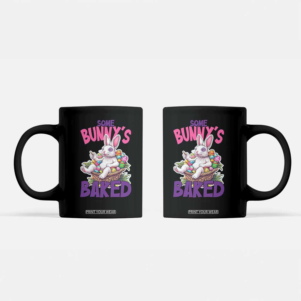 Happy 420 Easter Coffee Mug Bunny Funny Weed Smoking Rabbit Cannabis 4/20 Day TS02 Black Print Your Wear