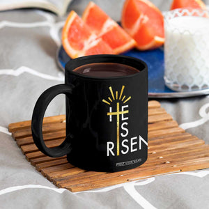 He Is Risen Coffee Mug Christian Easter Day Religious Bible Verse Cross TS11 Print Your Wear