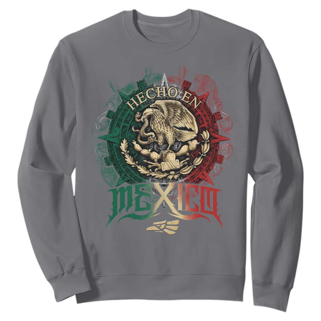 Hecho En Mexico Sweatshirt Mexican Pride Aztec Eagle TS11 Charcoal Print Your Wear