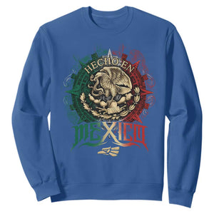Hecho En Mexico Sweatshirt Mexican Pride Aztec Eagle TS11 Royal Blue Print Your Wear