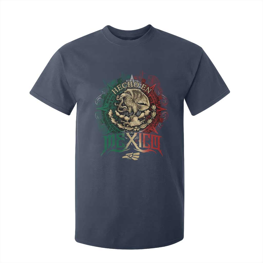Hecho En Mexico T Shirt For Kid Mexican Pride Aztec Eagle TS11 Navy Print Your Wear