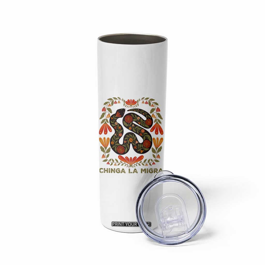 Immigrant Rights Skinny Tumbler Chinga La Migra TS10 Print Your Wear