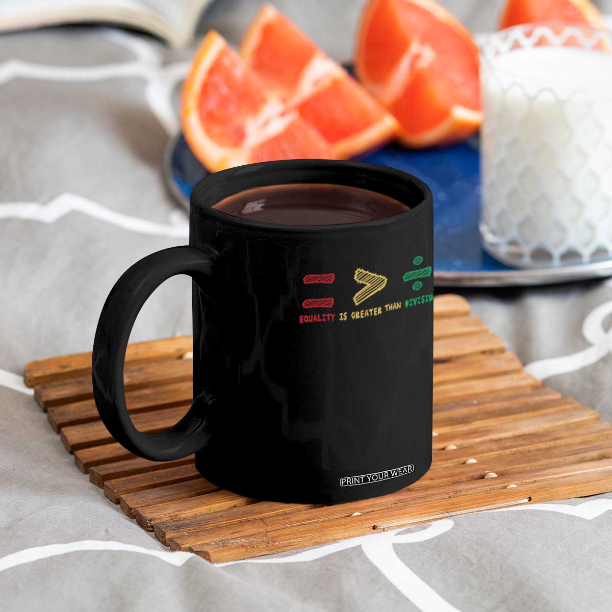 Juneteenth Equality Is Greater Than Division Coffee Mug Equal Rights Math Symbol TS11 Print Your Wear