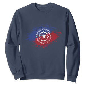 Juneteenth Freedom Day June 19 1865 Sweatshirt Juneteenth Flag TS11 Navy Print Your Wear