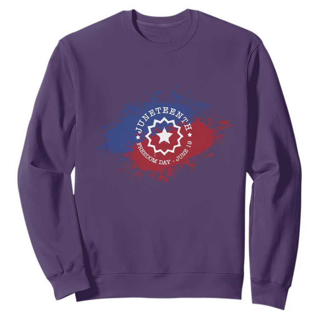 Juneteenth Freedom Day June 19 1865 Sweatshirt Juneteenth Flag TS11 Purple Print Your Wear