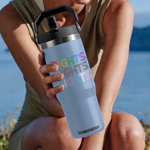 LGBTQ Trans Rights Flip Straw Tumbler Social Justice Equality Human Rights TS10 One Size: 30 oz Light Blue Print Your Wear