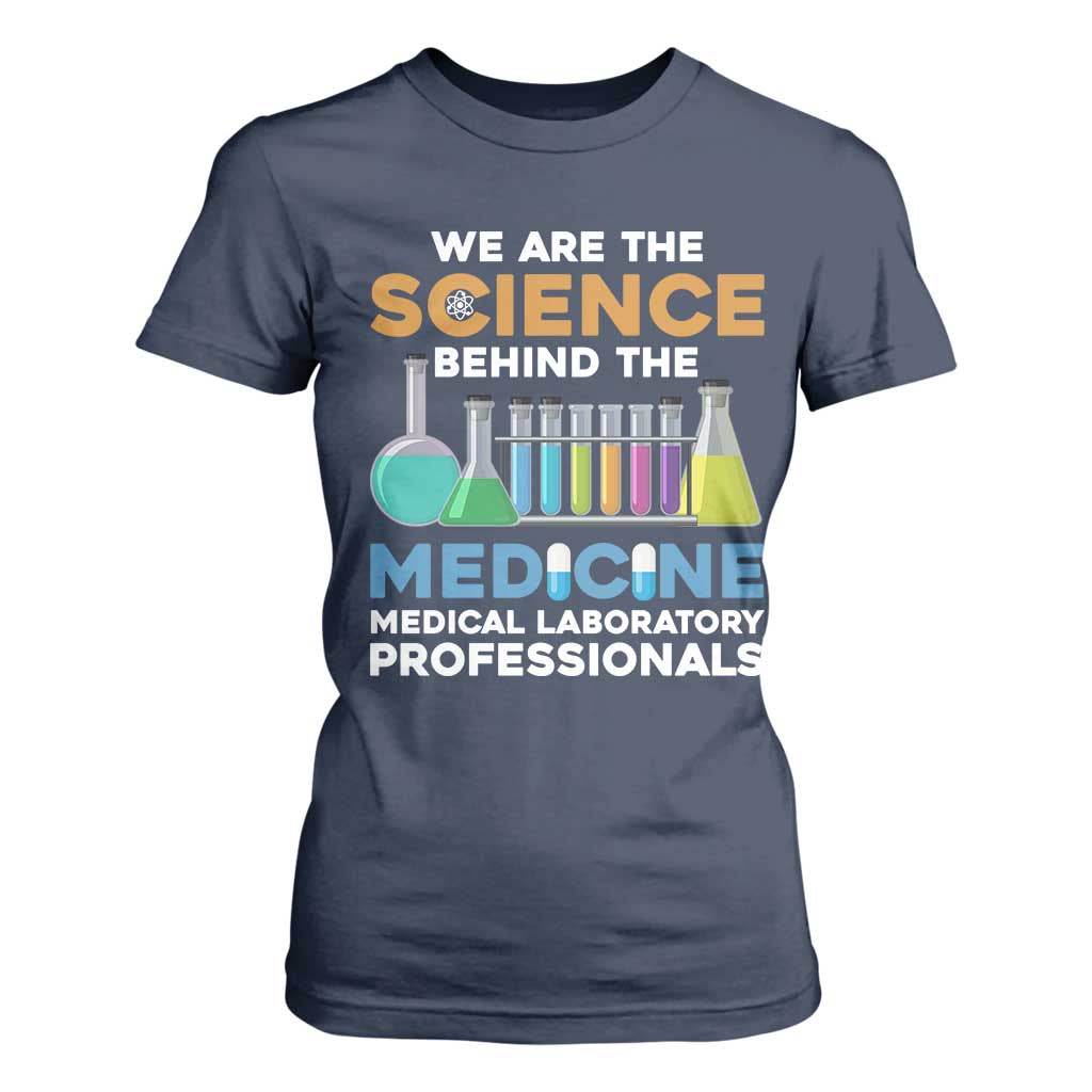 Lab Week T Shirt For Women Funny Lab Techinician Medical Laboratory Science TS02 Navy Print Your Wear