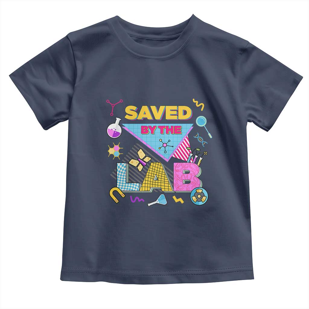 Lab Week Toddler T Shirt Saved By The Lab Retro Medical Laboratory Tech TS02 Navy Print Your Wear