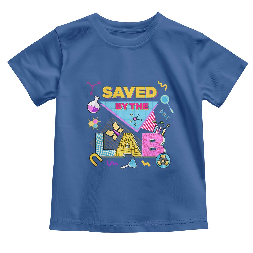 Lab Week Toddler T Shirt Saved By The Lab Retro Medical Laboratory Tech TS02 Royal Blue Print Your Wear