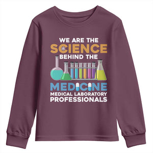 Lab Week Youth Sweatshirt Funny Lab Techinician Medical Laboratory Science TS02 Maroon Print Your Wear
