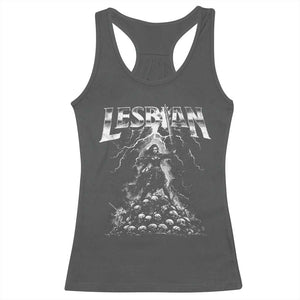 Lesbian Racerback Tank Top Funny Meme Dark Fantasy TS10 Dark Heather Print Your Wear