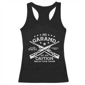 M1 Garand Rifle Gun WWII Watch Your Thumb EST 1936 Racerback Tank Top TS11 Black Print Your Wear