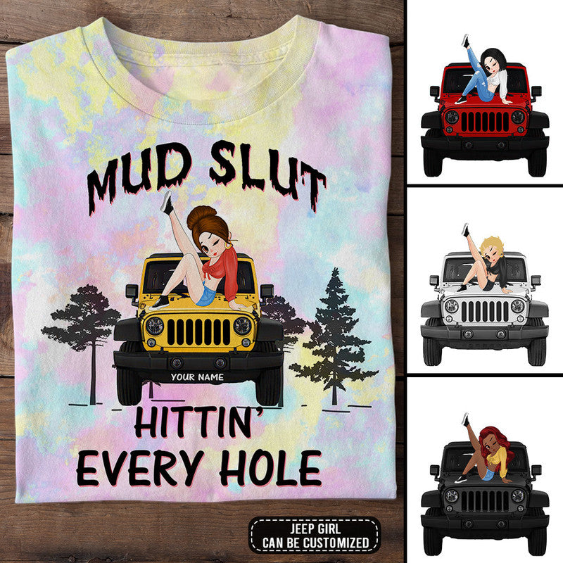 Custom Jeep Tee Shirts Mud Slut Hitting Every Hole CTM Youth Custom - Printyourwear