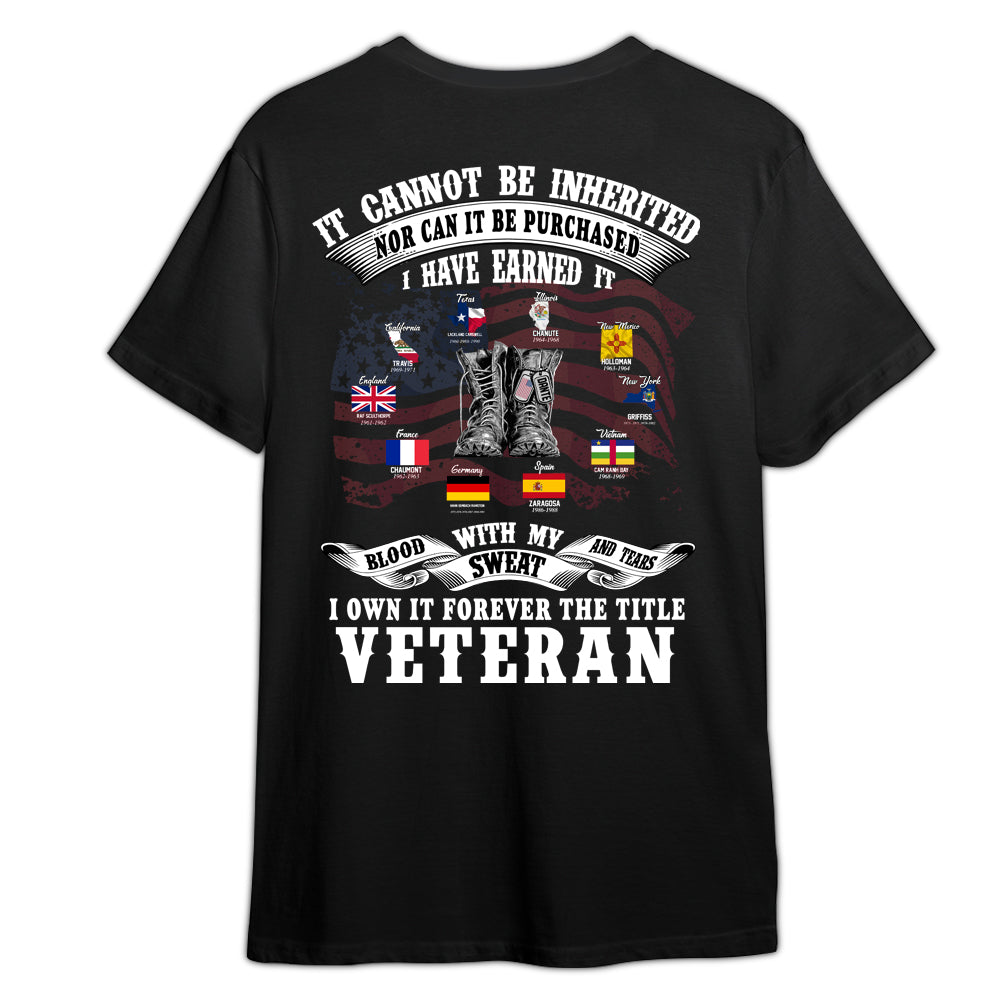 Personalized Veteran T Shirt I Own It Forever The Title Veteran CTM Youth Custom - Printyourwear