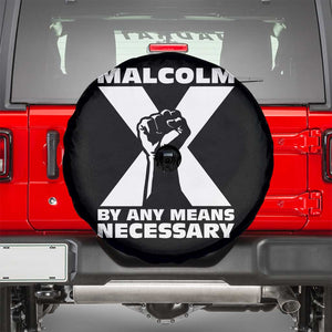 Malcolm X Power Fist Spare Tire Cover Civil Rights Leader Pride Bold Statement TS02 Black Print Your Wear