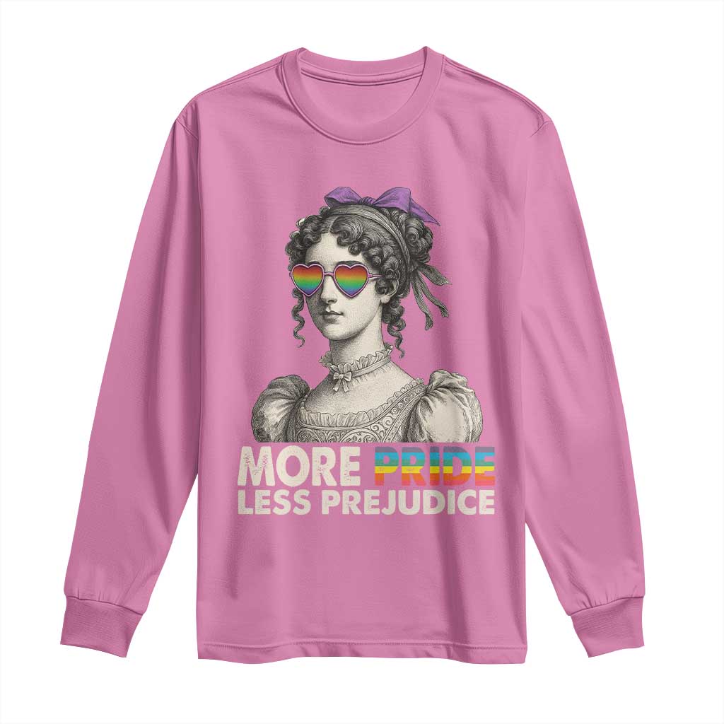 More Pride Less Prejudice Long Sleeve Shirt LGBTQ Proud Ally Pride Month TS10 Azalea Print Your Wear