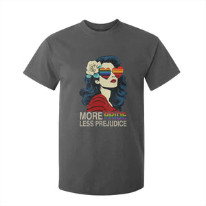 More Pride Less Prejudice T Shirt For Kid Retro Pride Month LGBTQ Feminist TS02 Dark Heather Print Your Wear