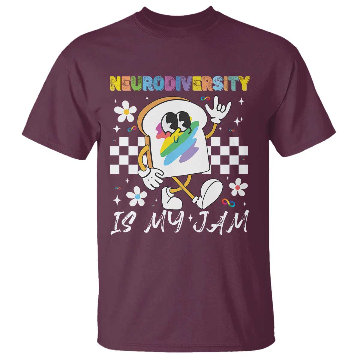 Neurodiversity Is My Jam Inclusion Autism Awareness T Shirt Special Education Teacher Para Gift TS10 Maroon Print Your Wear