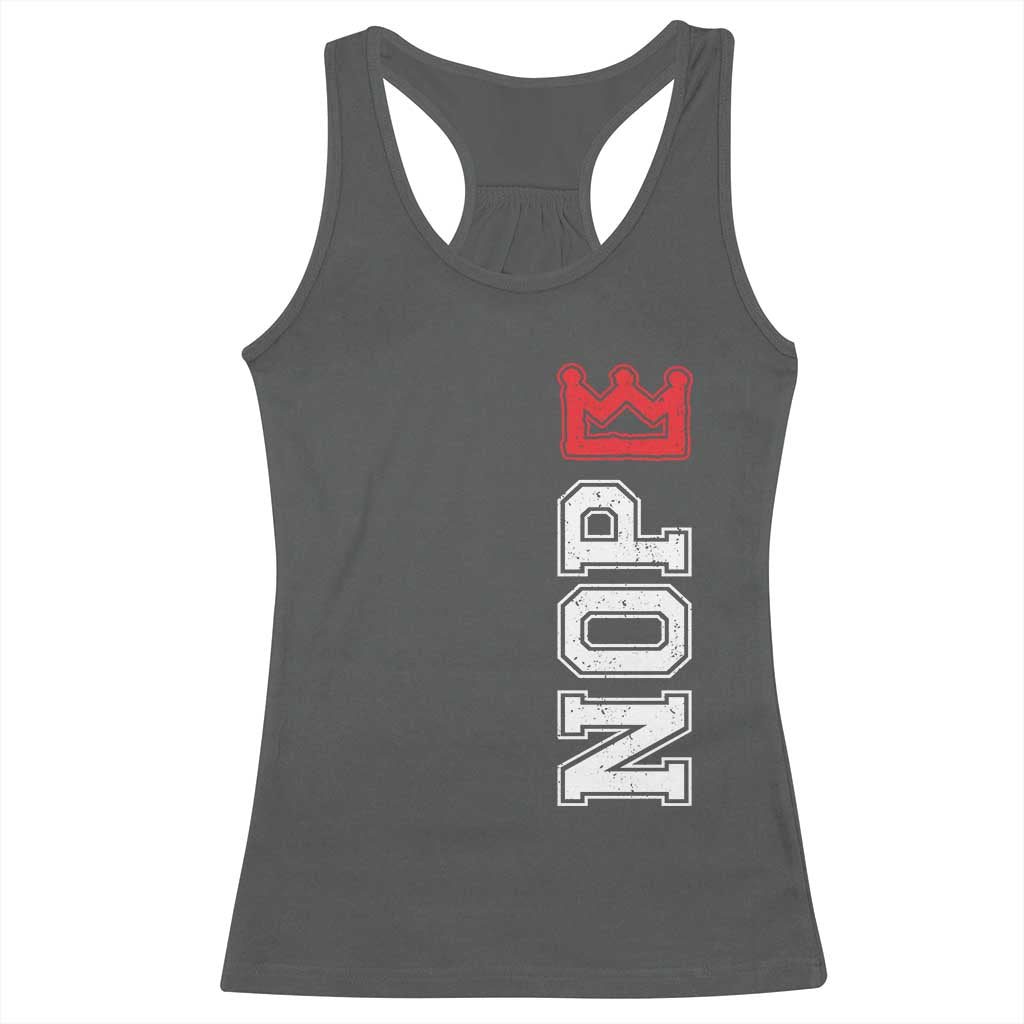 No Kings Racerback Tank Top In America Protest TS10 Dark Heather Print Your Wear