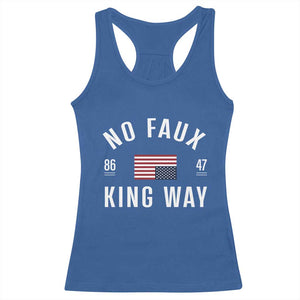 No Kings in America Racerback Tank Top US Flag Upside Down TS10 Royal Blue Print Your Wear