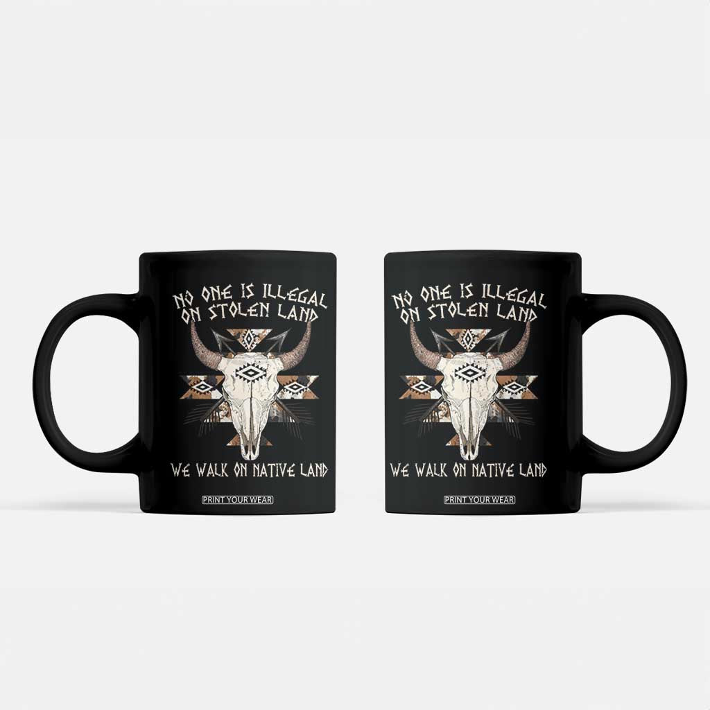 No One Is illegal On Stolen Land Coffee Mug TS09 Black Print Your Wear