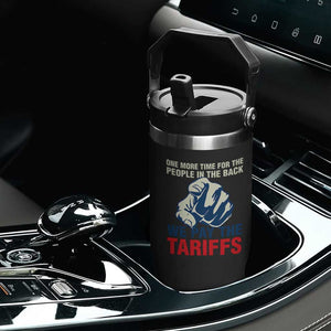 One More Time For The People In The Back We Pay The Tariffs Flip Straw Tumbler Pointing Hand TS11 Print Your Wear