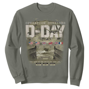 Operation Overlord D Day Normandy WWII Sweatshirt TS11 Military Green Print Your Wear