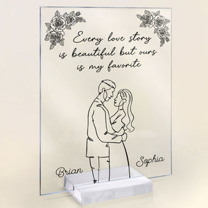 Personalized Our Love Story Is My Favorite Acrylic Plaque Anniversary, Birthday, Valentine Gift For Spouse, Lover, Husband, Wife, Boyfriend, Girlfriend CTM Custom - Printyourwear