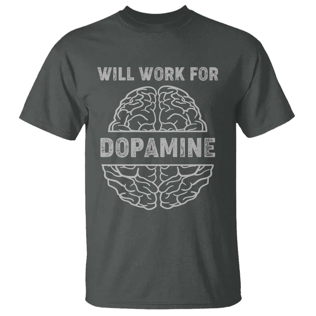 Parkinson's Awareness T Shirt Work For Dopamine Parkinsons Warrior Support TS02 Dark Heather Print Your Wear