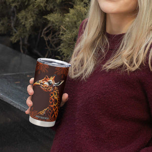 Personalized Tribal Giraffe Tumbler Cup with Ethnic Pattern Design TS04 Print Your Wear