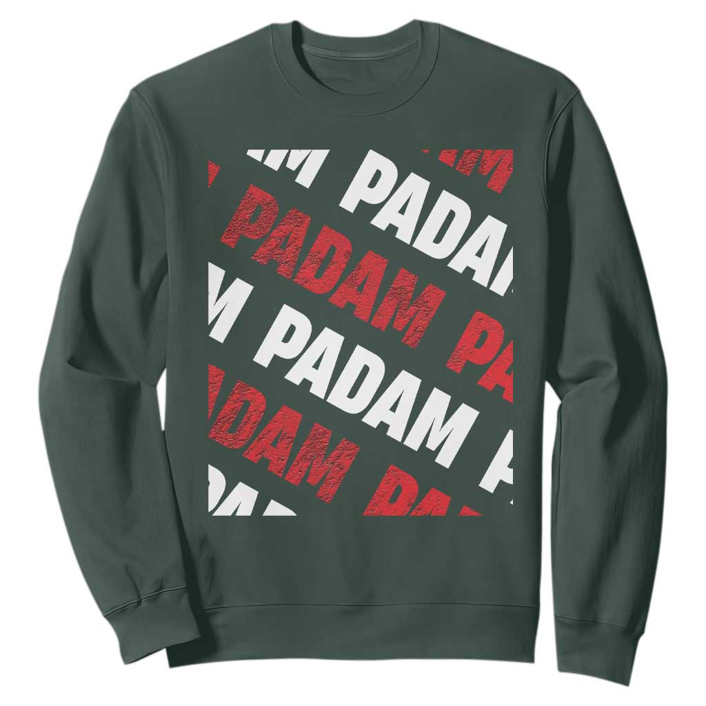 Pride Month Sweatshirt Padam Padam Heartbeat LGBTQ TS10 Dark Forest Green Print Your Wear