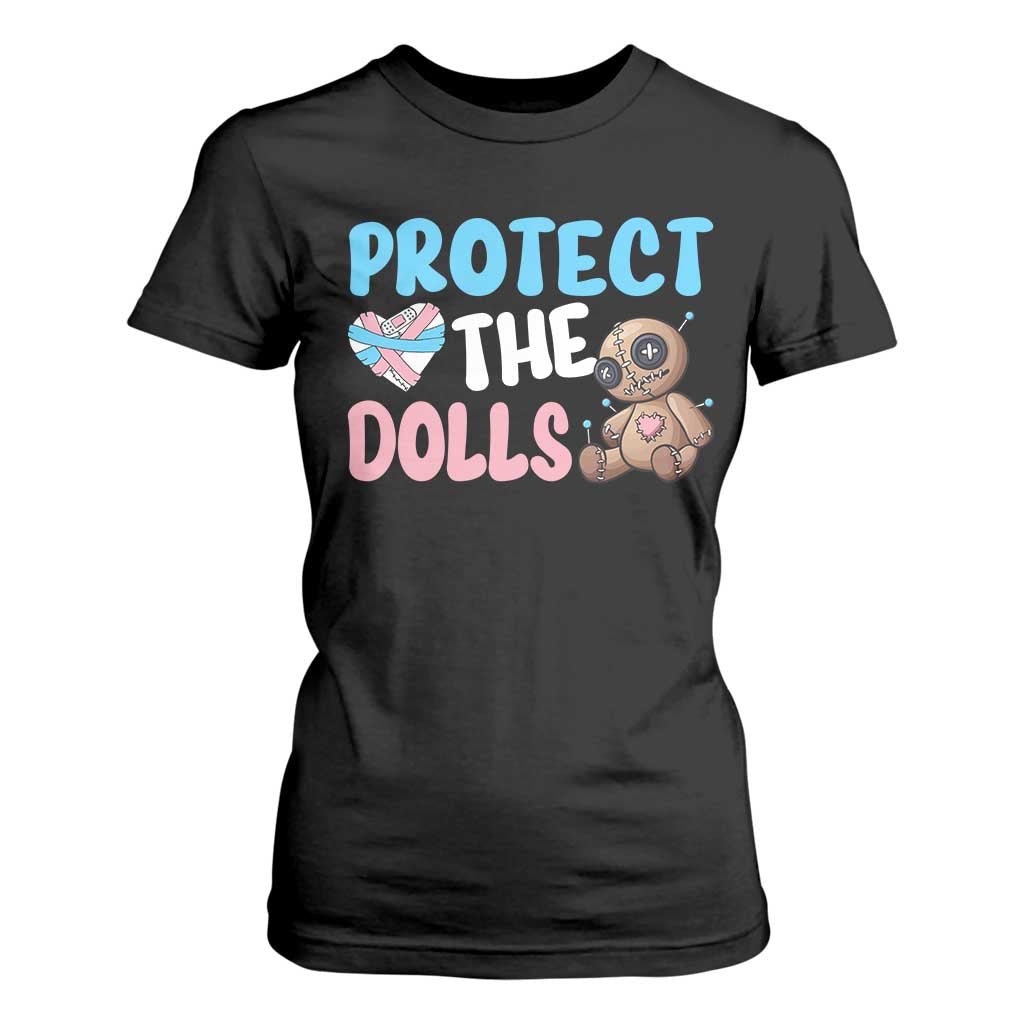Protect The Dolls T Shirt For Women Transgender Trans Pride TS10 Black Print Your Wear