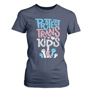 Protect Trans Kids T Shirt For Women Transgender Pride Social Justice TS10 Navy Print Your Wear