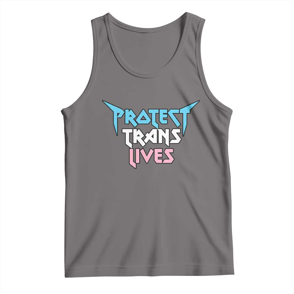 Protect Trans Lives Tank Top Heavy Metal TS10 Deep Heather Print Your Wear